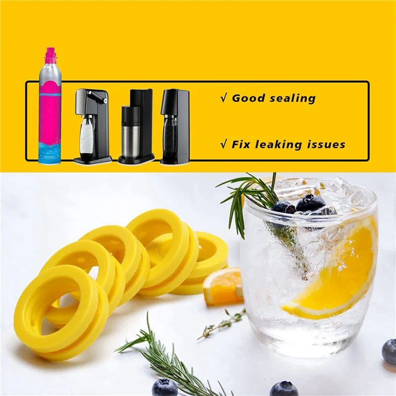 A005-O リングソーダマシン Co2 シリンダー交換カーボネーターガスケット 25 個、新しいソーダメーカー & ピンクシリンダー用ガスケットリング