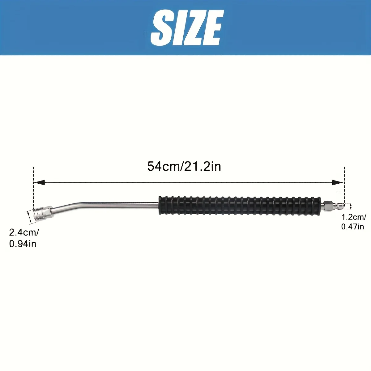 Heavy Duty Pressure Washer Extension Wand - 1/4" Quick Connect Stainless Steel Universal Compatible Cleaning Accessory