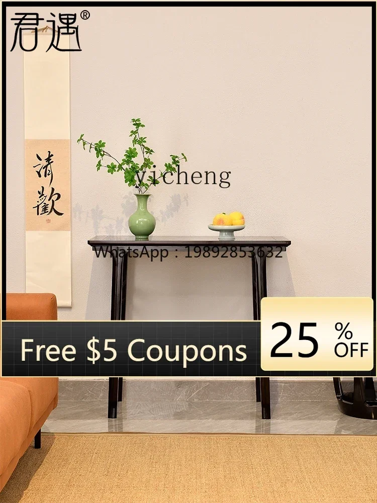 ZZ Rosewood Furniture Purple Sandalwood a Long Narrow Table Altar Chinese Household Flat Head Console Tables