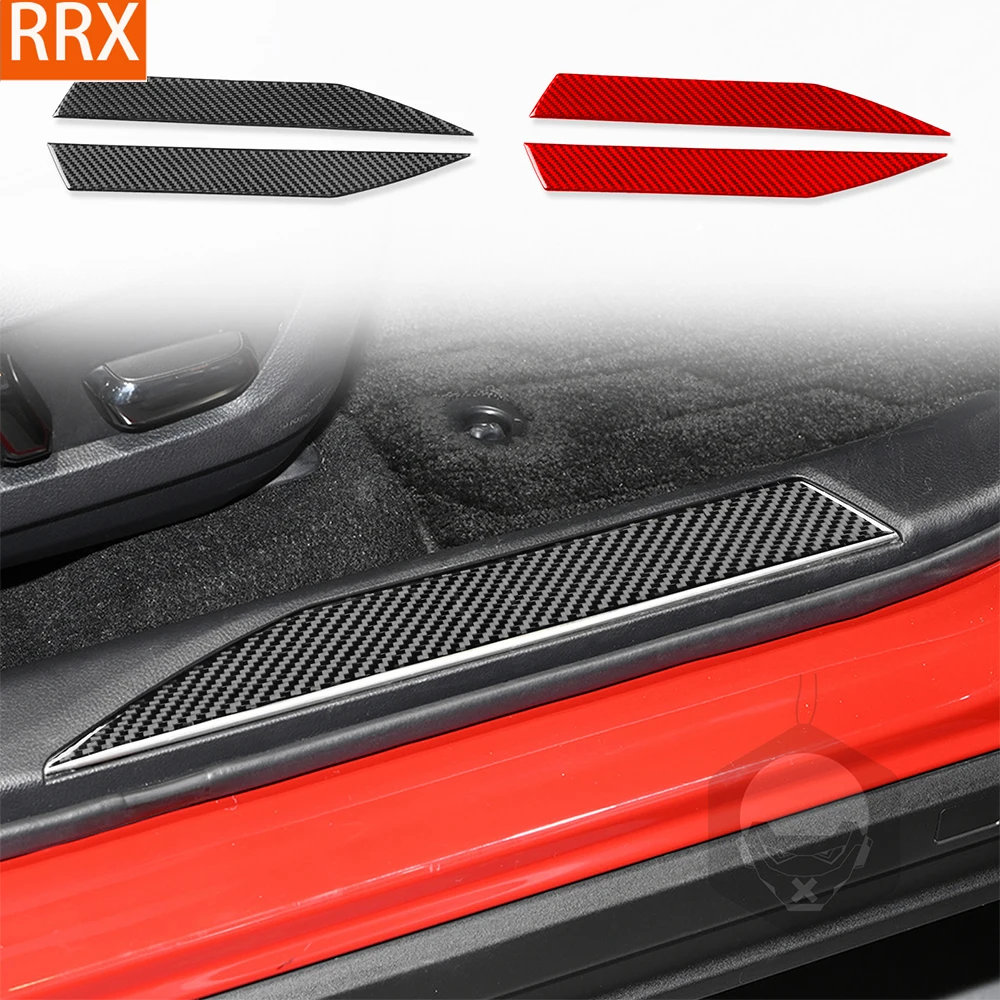 For Lexus NX 250 300 350H 2022-2024 Real Carbon Fiber Sticker Welcome pedal panel Trim strip Car inside decorative Accessories