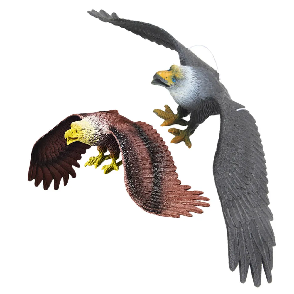 2Pcs Eagle Simulation Realistic Lifelike Hanging Decoration Educational Bird Unique Forest Wildlife
