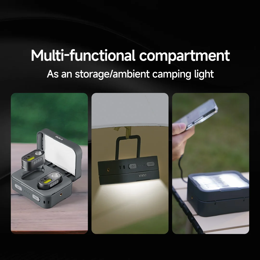 ATuMan DUKA MH1 مجموعة كشافات أمامية متعددة الوظائف USB قابلة للشحن المحمولة قوية Led Cob محس حركة كشافات الرأس