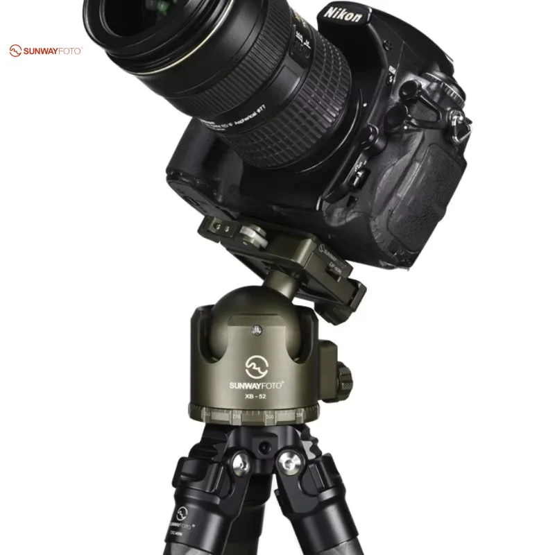 SunwayFoto Ballhead Low Profile Camera Mount for Tripod with Arca-Swiss Quick Release Plate Army Green-XB-52DLG