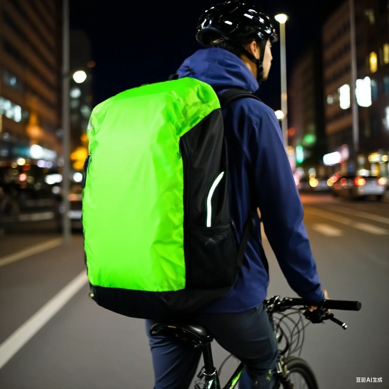 

Waterproof Backpack Rain Cover With Reflective Design - Ideal For Safe Night Cycling Trips Safety In Low-light Conditions