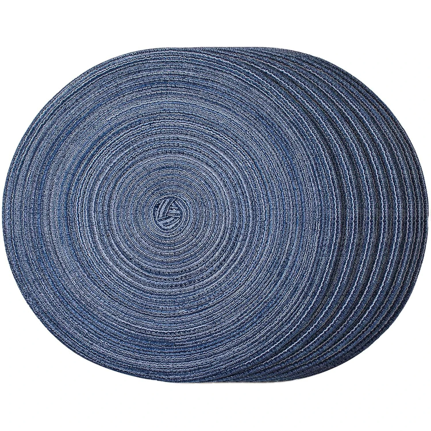 4/6/8-teiliges rundes geflochtenes Tischsets-Set, runde Tischsets für Esstische, natürlich gewebt, hitzebeständig, Tischsets, 38,1 cm
