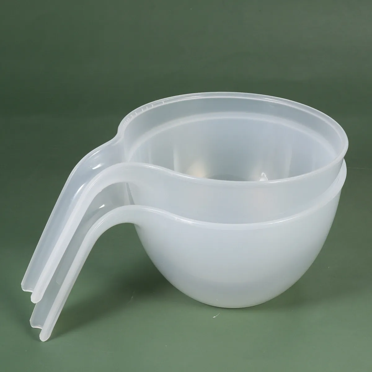 

2Pcs Decorating Color Mixing Bowls Transparent White Sauce Mixing Salad Snacks Serving Microwave Cooking Dish Simple Bowl