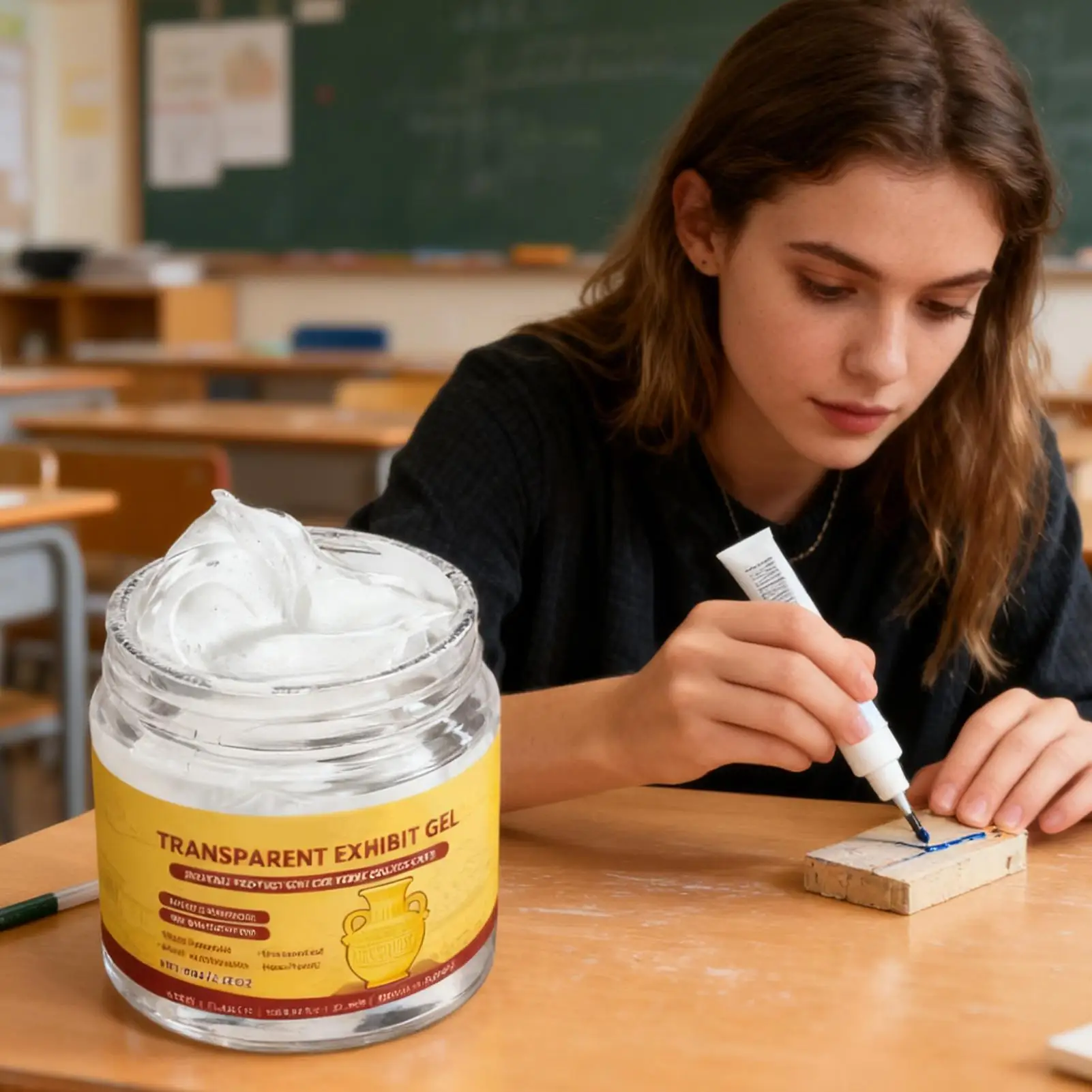 Clear Removable Exhibit Gel 60g Museum Wax Adhesive for Securing Antiques Glass Ceramics Figures & Art Decorations