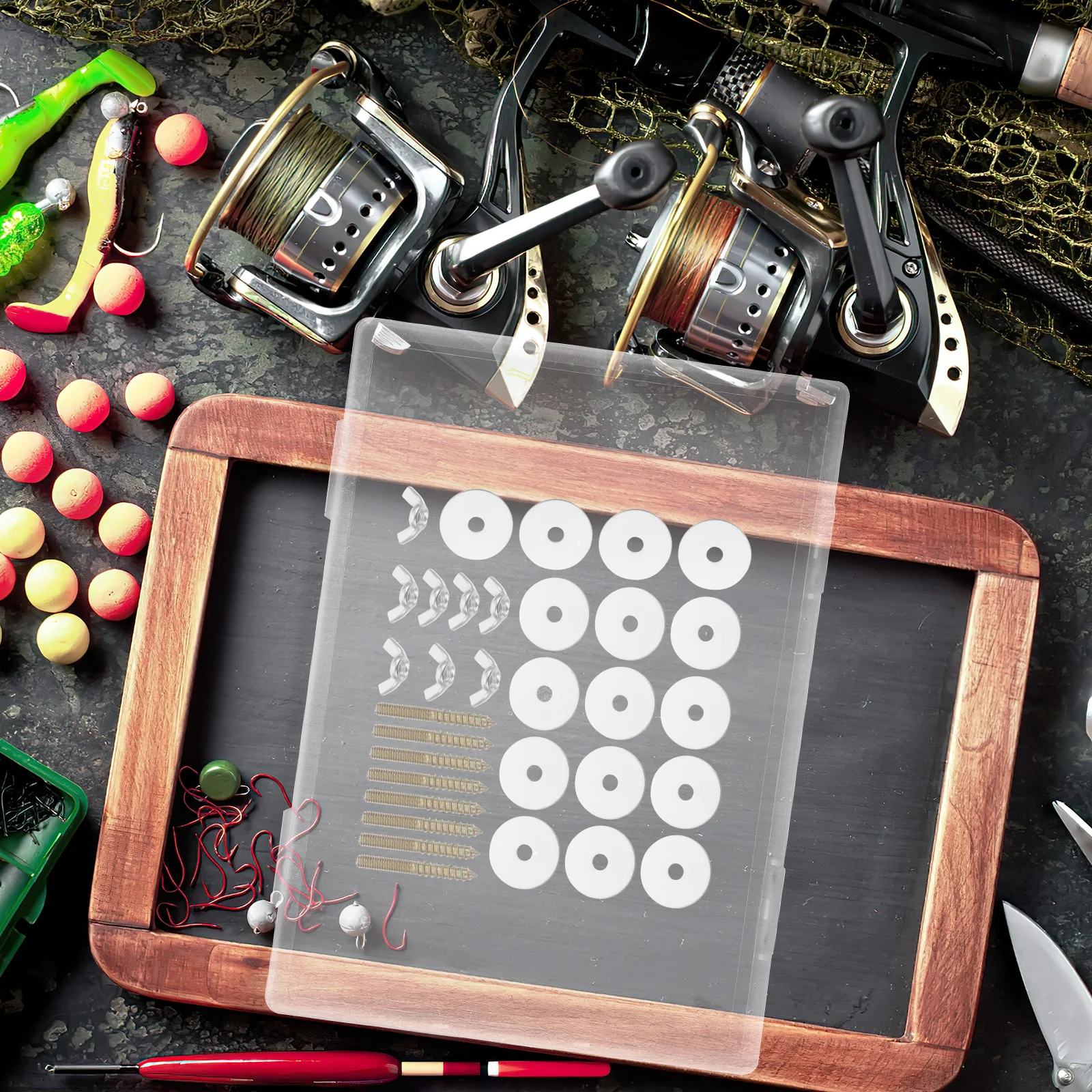 

3pcs Compact Office Portable Organizer For Small Parts Crafts Beads Nuts Screws Transparent Plastic Toolbox Container Clear