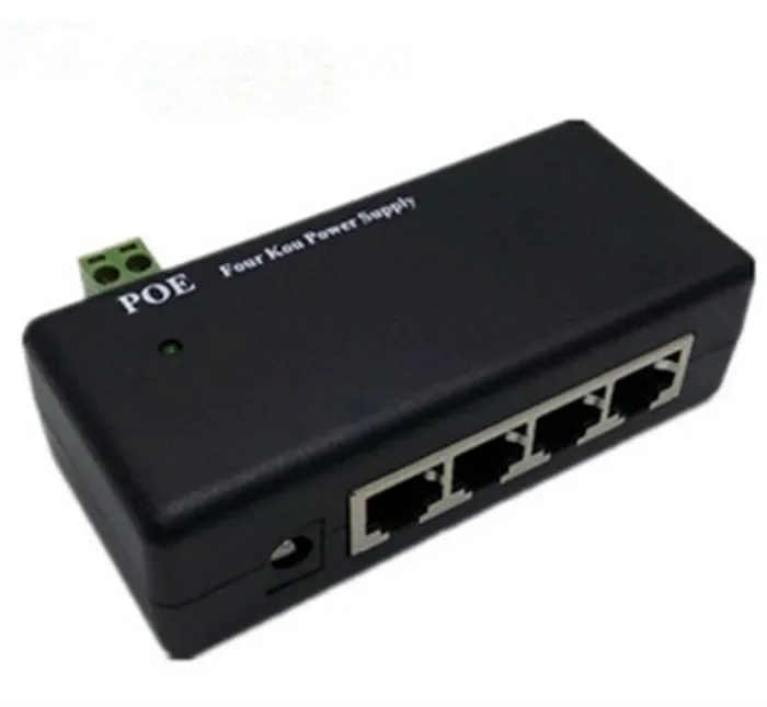 4 LAN Ports Passive Power Over Ethernet Modul Injektor DC 9-48V IP Kamera netzteil PoE schalter adapter PoE box