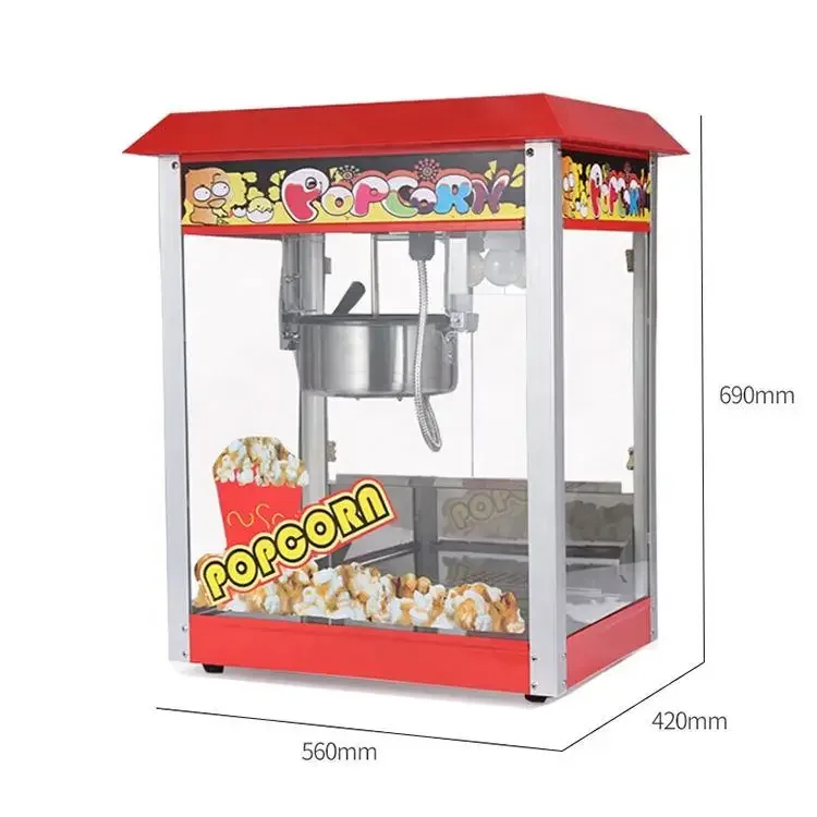 Commercial Popcorn Machine Electric Popcorn Vending Machine  Automatic Theater Style Popcorn Making Machine