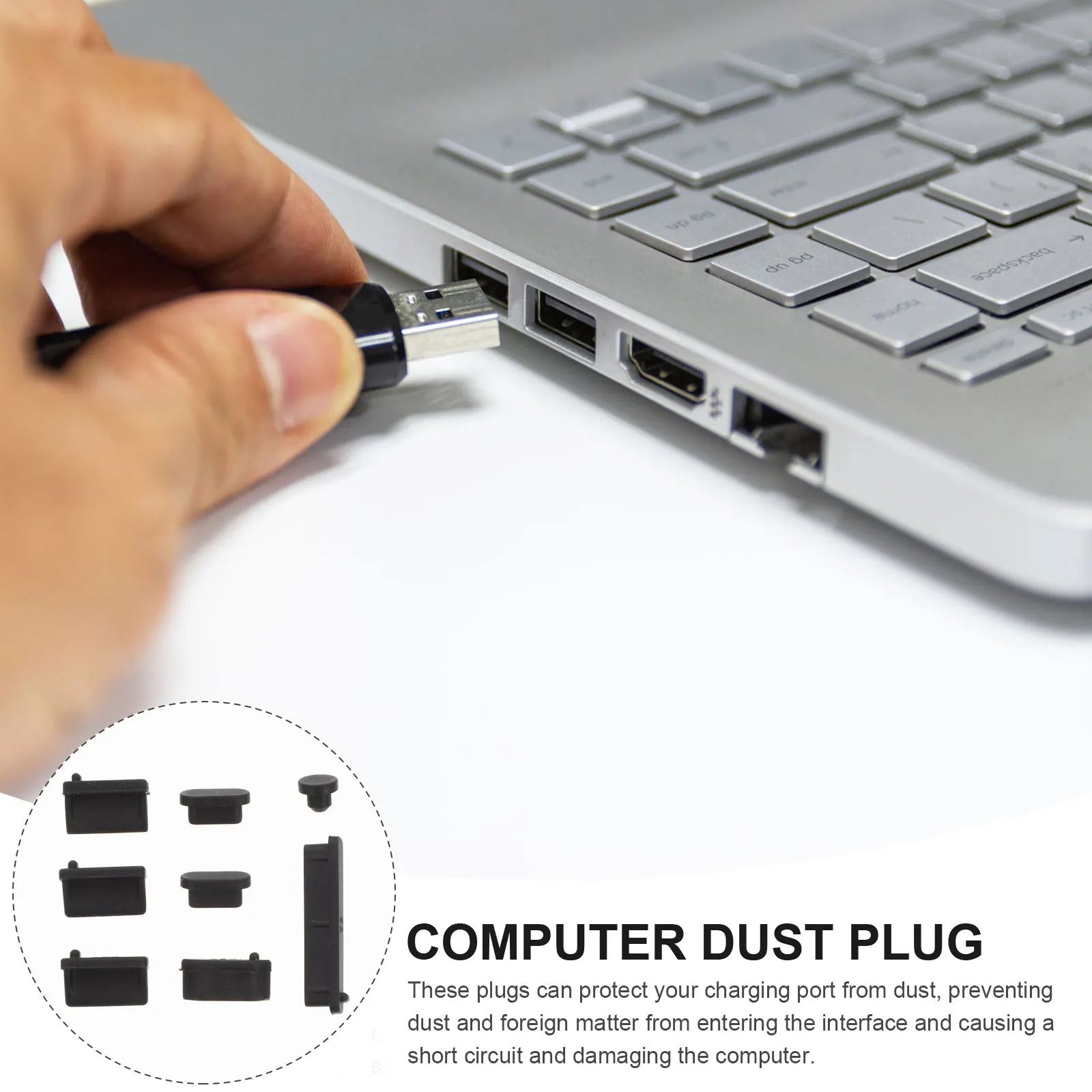 

3 Sets Silicone Laptop Anti Dust Plugs Dustproof Port Covers For 12 13 15 Computer Port Protectors Notebook Anti Dust