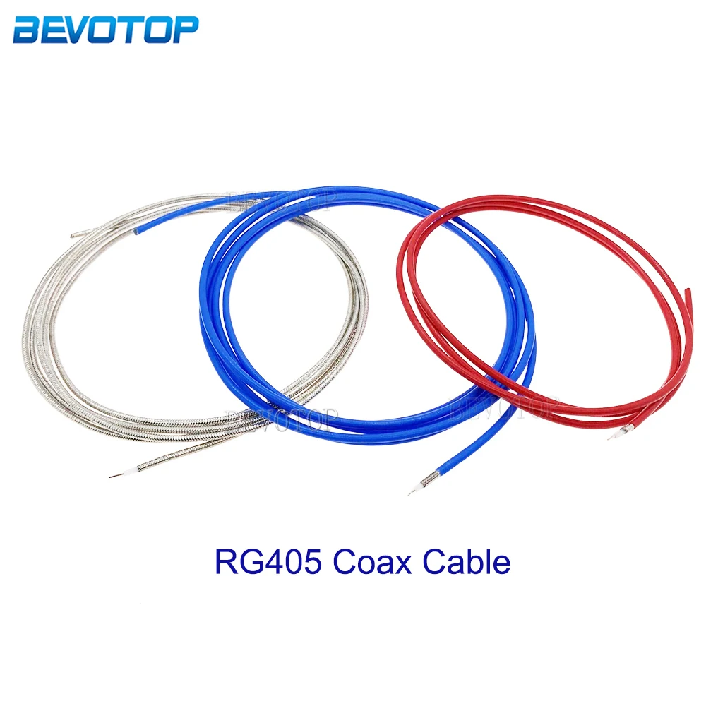 

Blue/Red/Silver Semi-Flexible RG405 Coaxial Cable High Frequency Test Cable 50ohm 086 RF Coaxial Cable Pigtail Jumper 50CM~200M