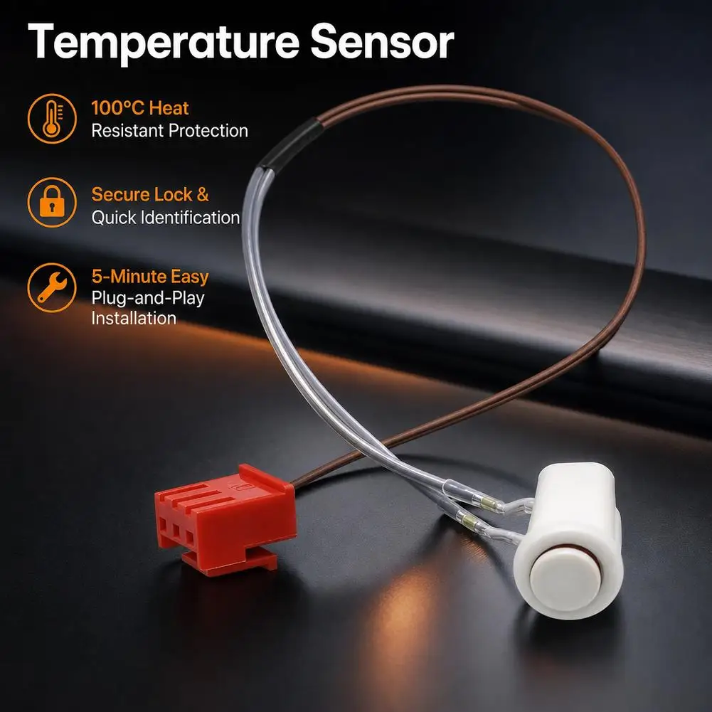 PT1000 Car Parking Heater Temperature Sensor Diesel Heater Probe Square Connector For Diesel Heaters