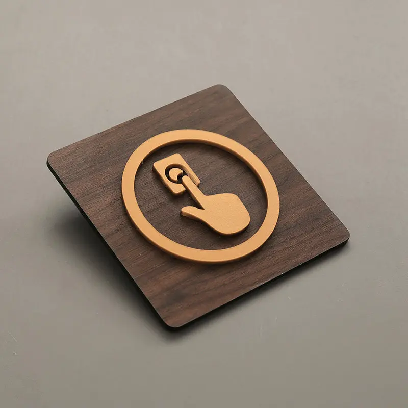 

13.8cm Warning Sign Reminder Indicator Plaque Public Shop Mall Office Buildings Door Plates WIFI No Smoking No Trespassing