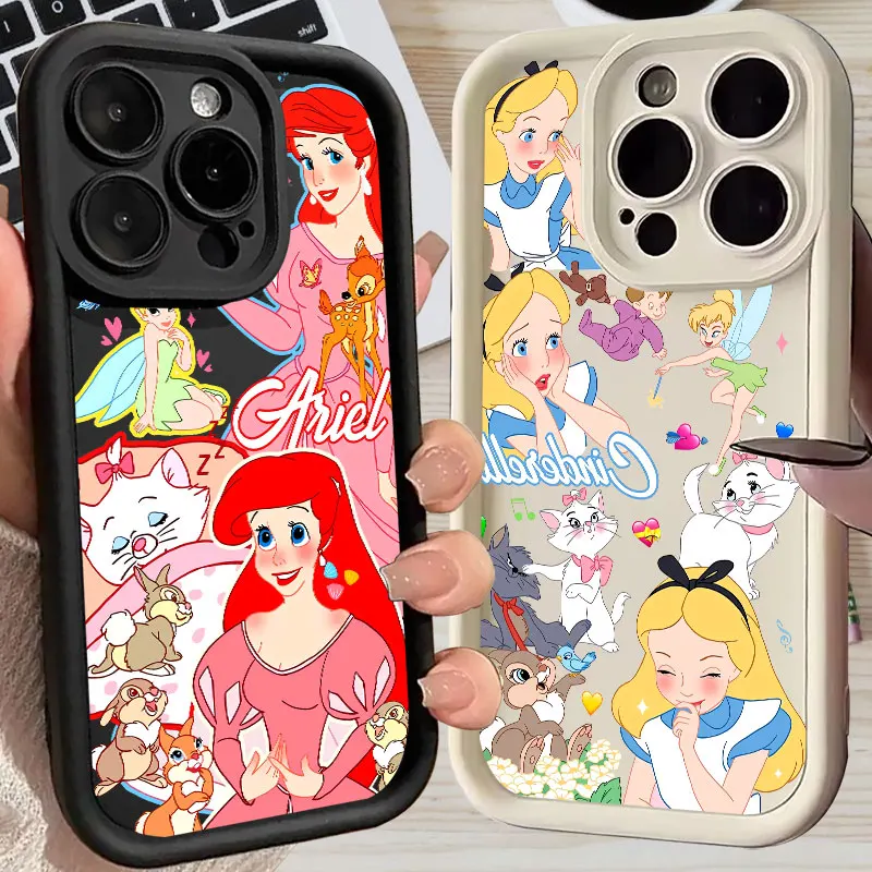 

Disney Princess Mermaid Silicon Case For Apple iPhone 17E 15 16 14 13 12 11 17 Pro Max 17 Air 16 Plus 16E Phone Protective Cover