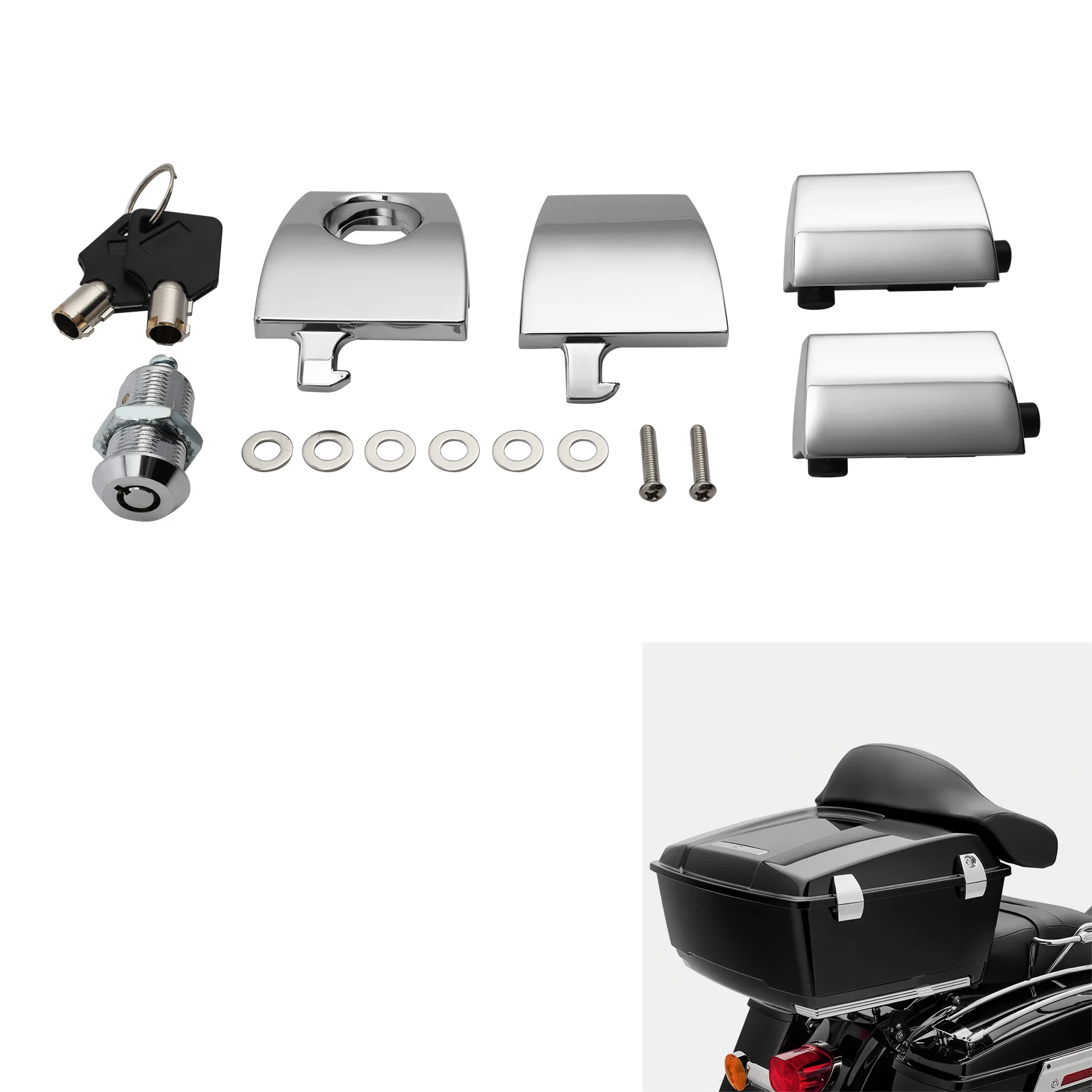 

Motorcycle Trunk Latches For Harley Touring Electra Road Street Glide 2006-2013 FLHT FLHR FLHX