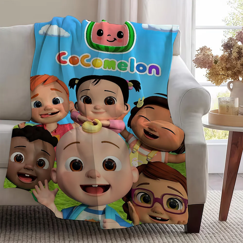 C-CoCo-melonS-ES Blanket Baby Throw Super Cosy Plush Living Room Sofa Couch Cartoon Childish Birthday Gifts