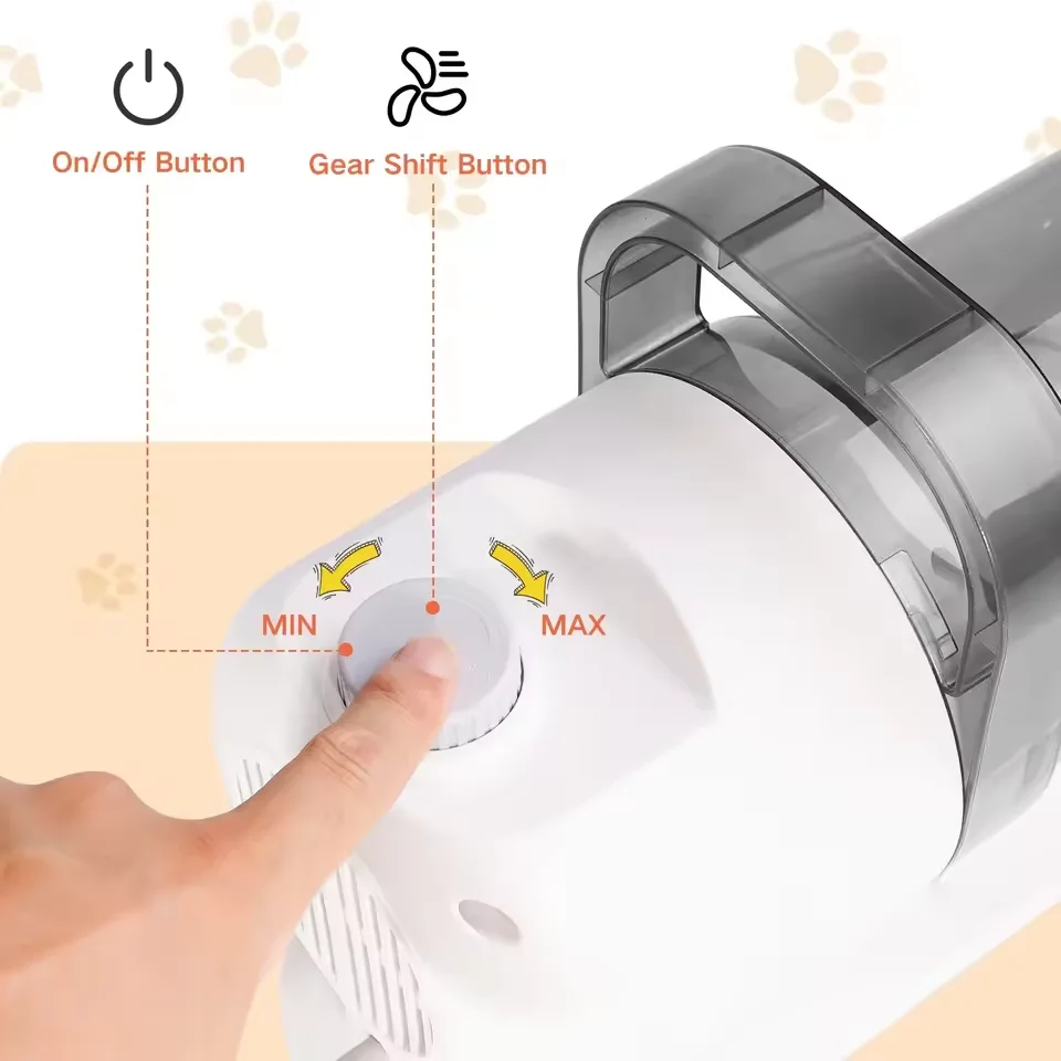 6 in 1 Low Noise Pet Grooming Vacuum Kit Powerful Hair Suction Clipper with 2.5L Large Bin for Dogs Cats Home Salon No Mess Groo view 4