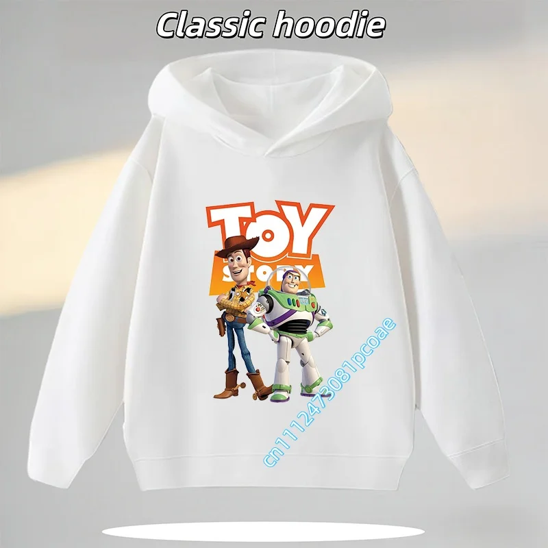 2026 New Toy Story Fall/Winter Pullover Shirt for Boys, Girls' Casual Top with Cartoon Print, Children's Hooded Shirt