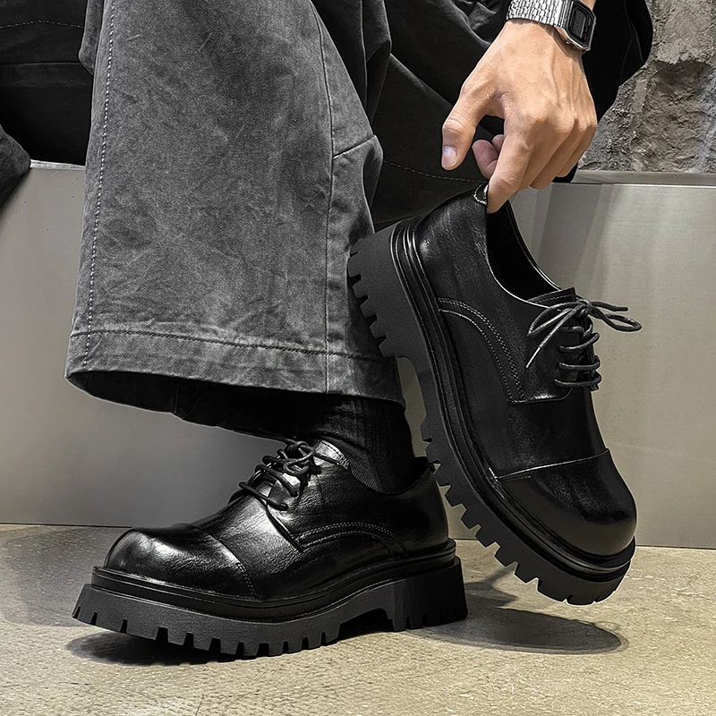 

Мужские кожаные туфли дерби. Удобные и британские туфли для отдыха. Деловые и офисные туфли в стиле ретро. Черные, коричневые. Роскошные туфли 38–46