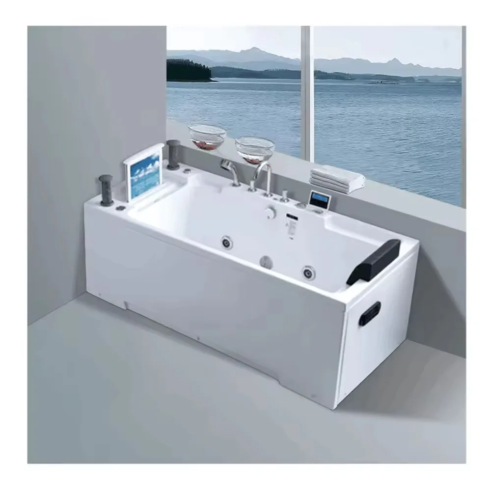 

SPA Bathtubs with Portable Shower Leisure Spa Acrylic Baignoire Balneo Hydromassage Face to Face Lying Jacuzziss Hot Tube