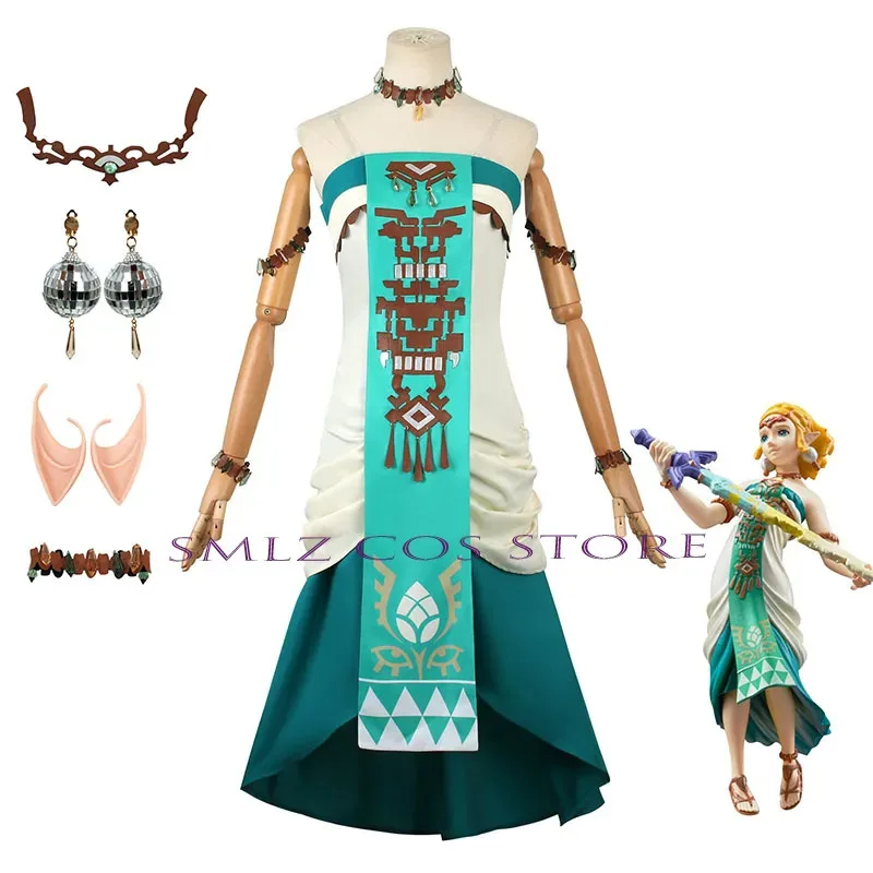 Disfraz de Cosplay de Anime, accesorios para vestido de princesa, conjunto de accesorios para peluca, disfraz de fiesta de Halloween para mujer