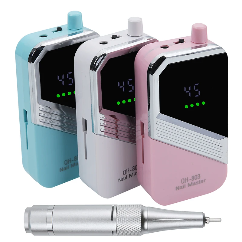 Perceuse à ongles électrique Portable professionnelle 45000 tr/min, ponceuse à ongles pour vernis Gel acrylique, outil de polissage des ongles Rechargeable