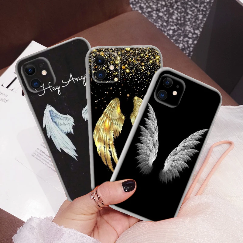 7A Angel wings Soft Case for Motorola Moto G Play E20 E4 E40 E5 E6 E6S E7 Power Edge 20 Lite Pro G200 G30 G4