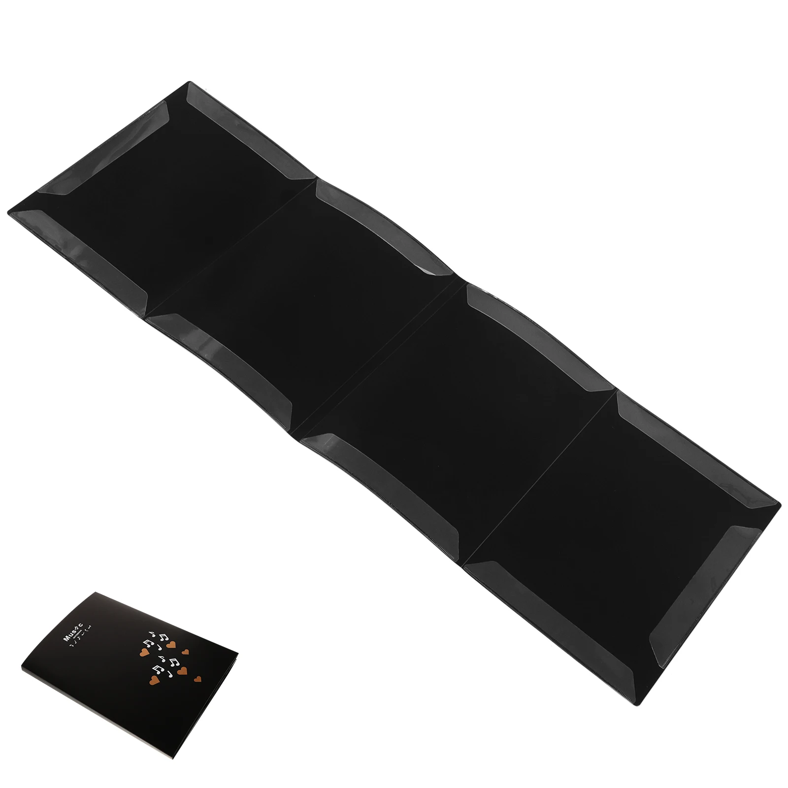 

Black A4 fold 6 Pages 4 2 Customizable A4 Piano Sheet Music Stand Durable Plastic File ganizer Folder