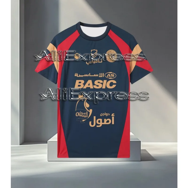 

New Arrive Style Damac FC Away Shirt Soccer Jersey Man Women Sport Comfort T-Shirt Daily Exercise 3D Fashion Tee， Moto T