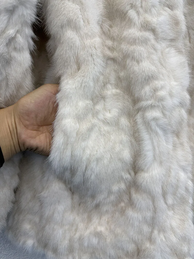 Mulheres casacos de pele do falso sólido casaco gola mangas compridas arco ponto aberto grosso elegante solto ajuste casual 2025 outono inverno