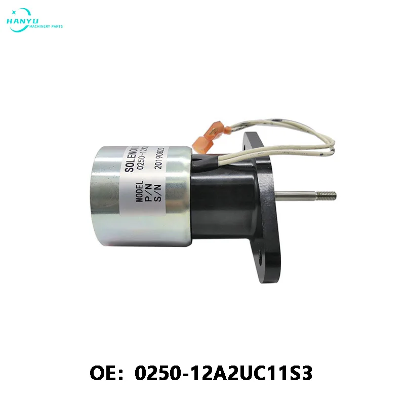 New High-quality Diesel Engine Actuator Fuel Pump 12V Power Stop Shutoff Valve Solenoid 0250-12A2UC11S3