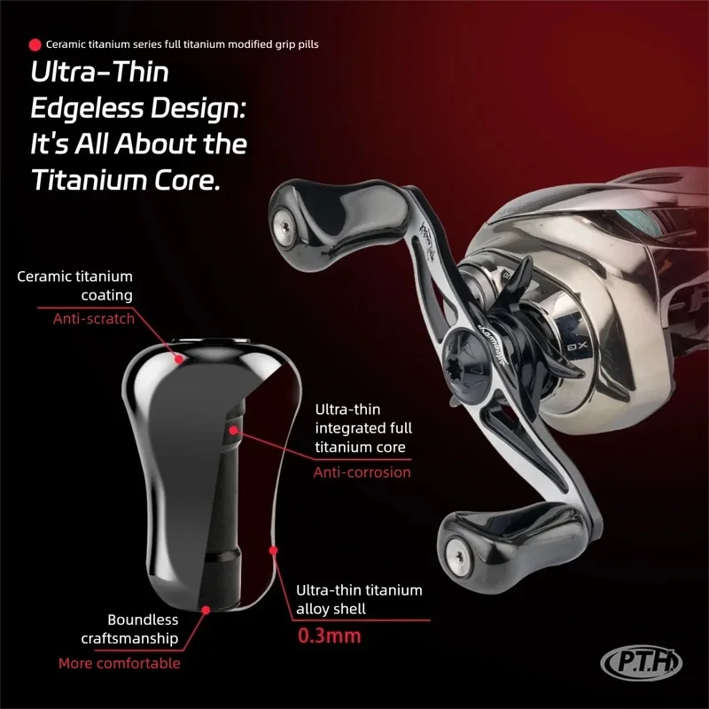 PTH TCT23 × Katana87 Integrated Baitcasting Reel Upgrade Handle Assembly Compatible with Daiwa & Shimano reels view 2