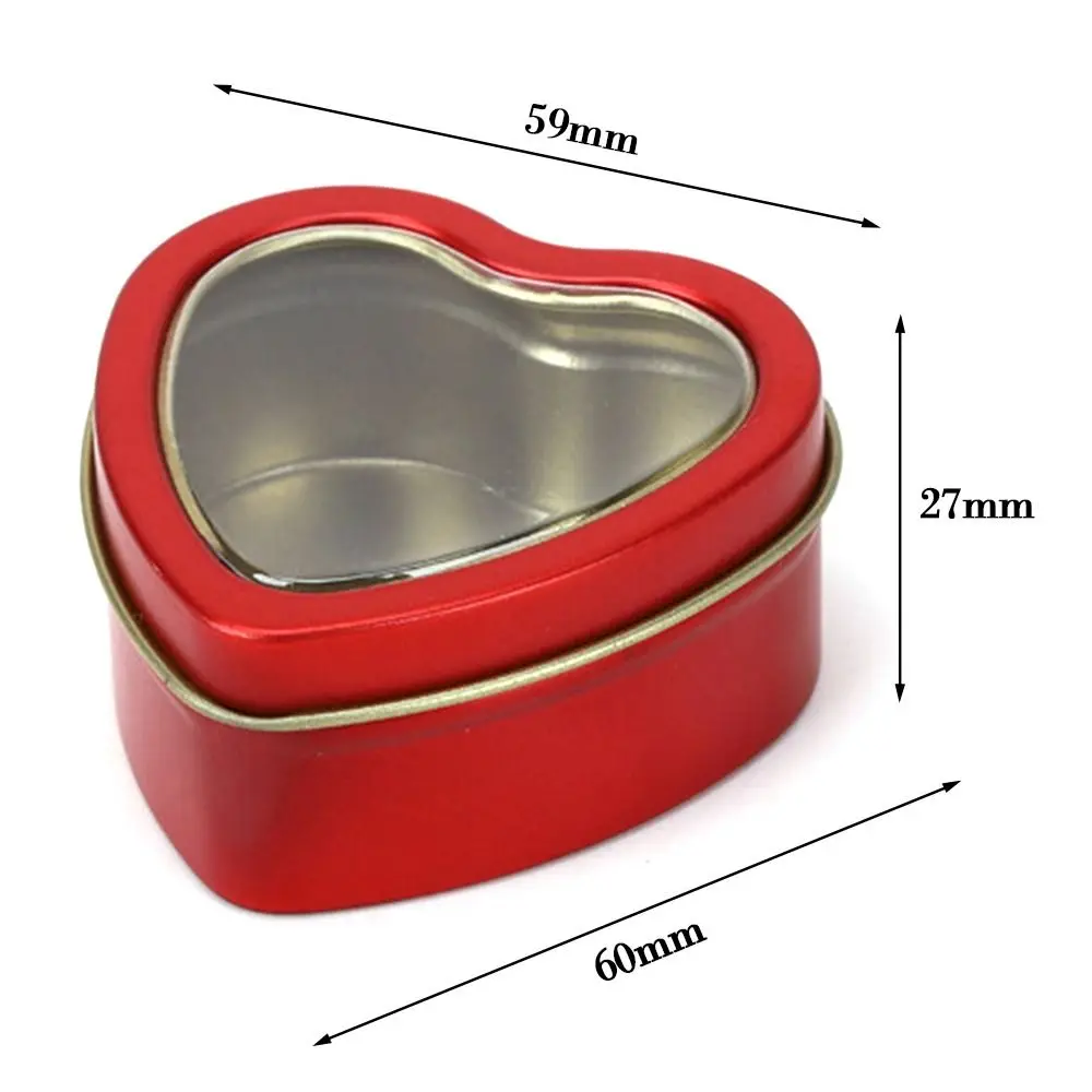 Heart Shape Aluminum Tin Jar for Cream Balm Nail Candle Cosmetic Container Refillable Tea Cans Metal Box Candy Packaging Box