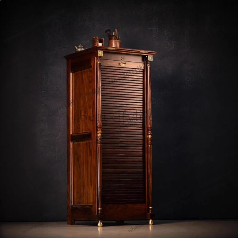 

North American black walnut tea set jewelry cabinet creative fashion art locker designer