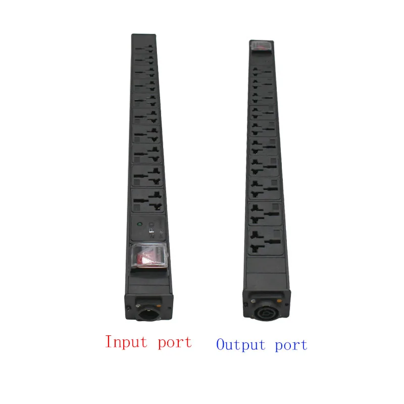 

PDU electrical strip aviation plug 2-9AC16A universal socket SAC3MPX SAC3FPX input output With switch control