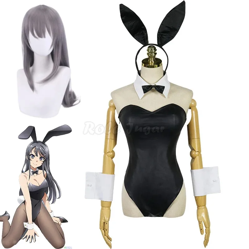 

Didi 2025 2025 hhhАниме Sakurajima Mai Косплей Костюм Парик Женский Хэллоуин Черный Сексуальный Комбинезон Rascal Does Not Dream of Bunny Gi