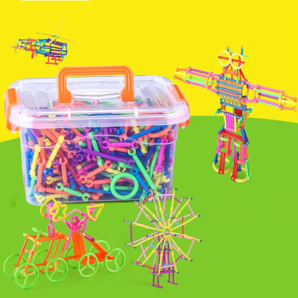 

1Set Educational Construction Engineering Puzzle for Kids Preschool Includes Flowers Animals Alphabets Numbers Bridges Towers