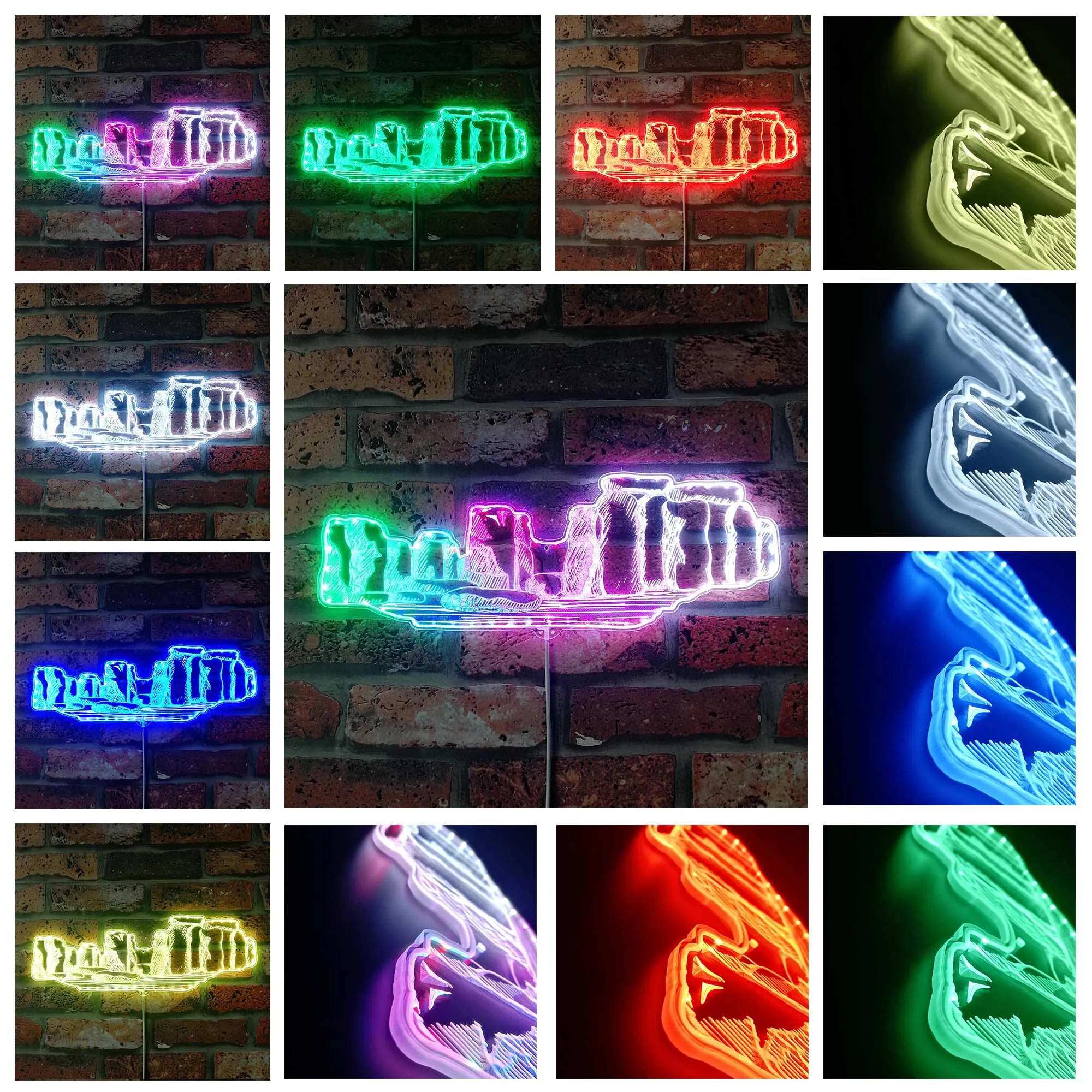 Stonehenge England Landmark Glam Led Neon Sign st06-fnd-i0265-c
