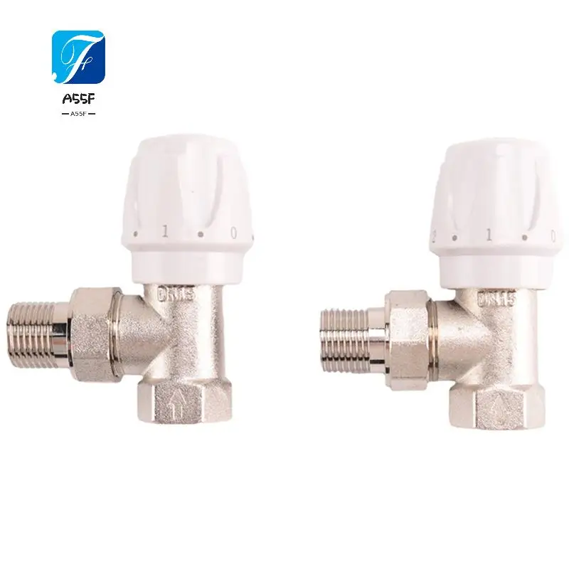 

A55F-Термостатический радиаторный клапан, 2 шт., 15 мм х 1/2 дюйма, термостатический угол TRV, термостатический радиаторный клапан для домашнего офиса