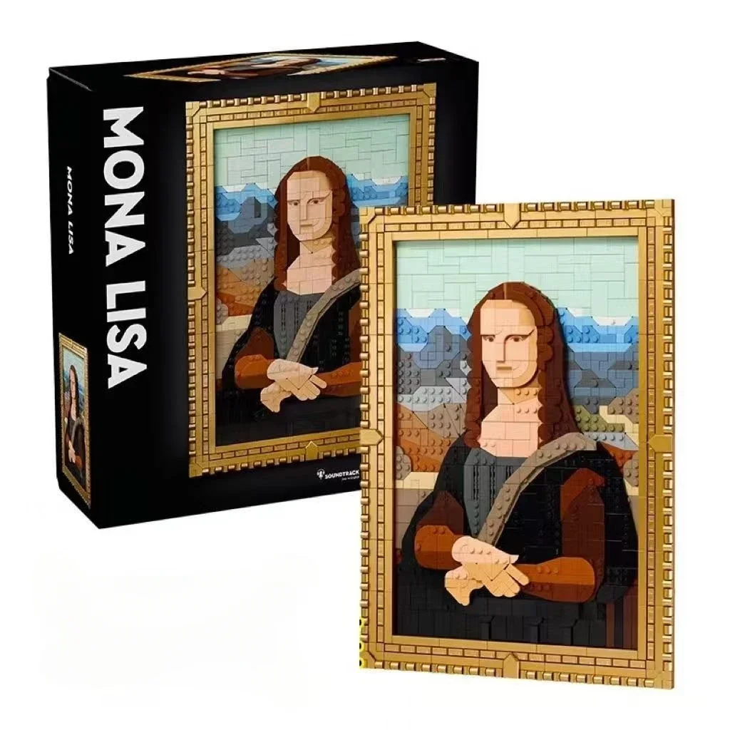 2024 New Art 31213 Art Mona Lisa Building Blocks World Famous Painting 3D Model Assemble Bricks Toys Christmas Gift Home Decor