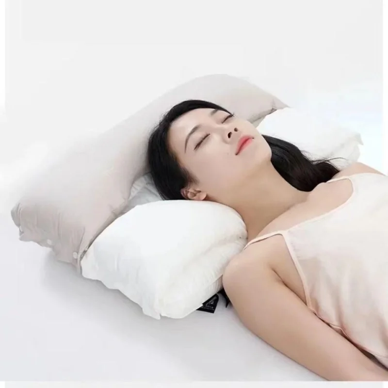 Cotton Pillow Two-way Relaxing Neck traction pillow Cone Cervical Orthopedic No Pressure On Face And Ears Help Sleep Pillows