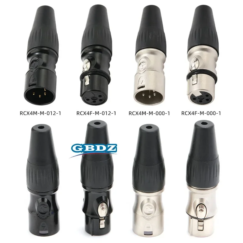 

REAN 4 Pin Gold-plated XLR Plug Connector Male/Female XLR Balanced Plug,YS1764BG/YS1774BG/YS1764/YS1774