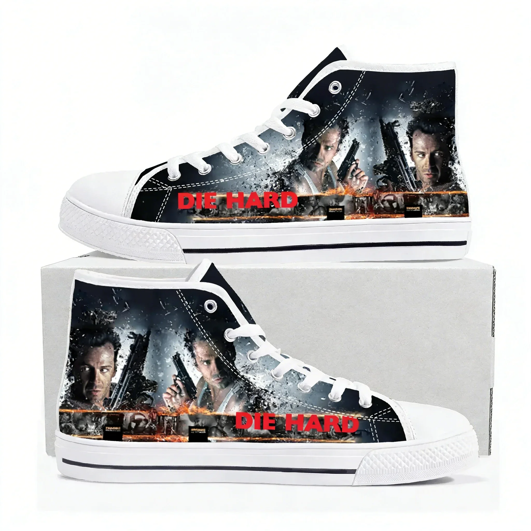 

Die Hard Movie High Top High Quality Sneakers John McClane Mens Womens Teenager Canvas Sneaker Ghana Hiking Casual Custom Shoes