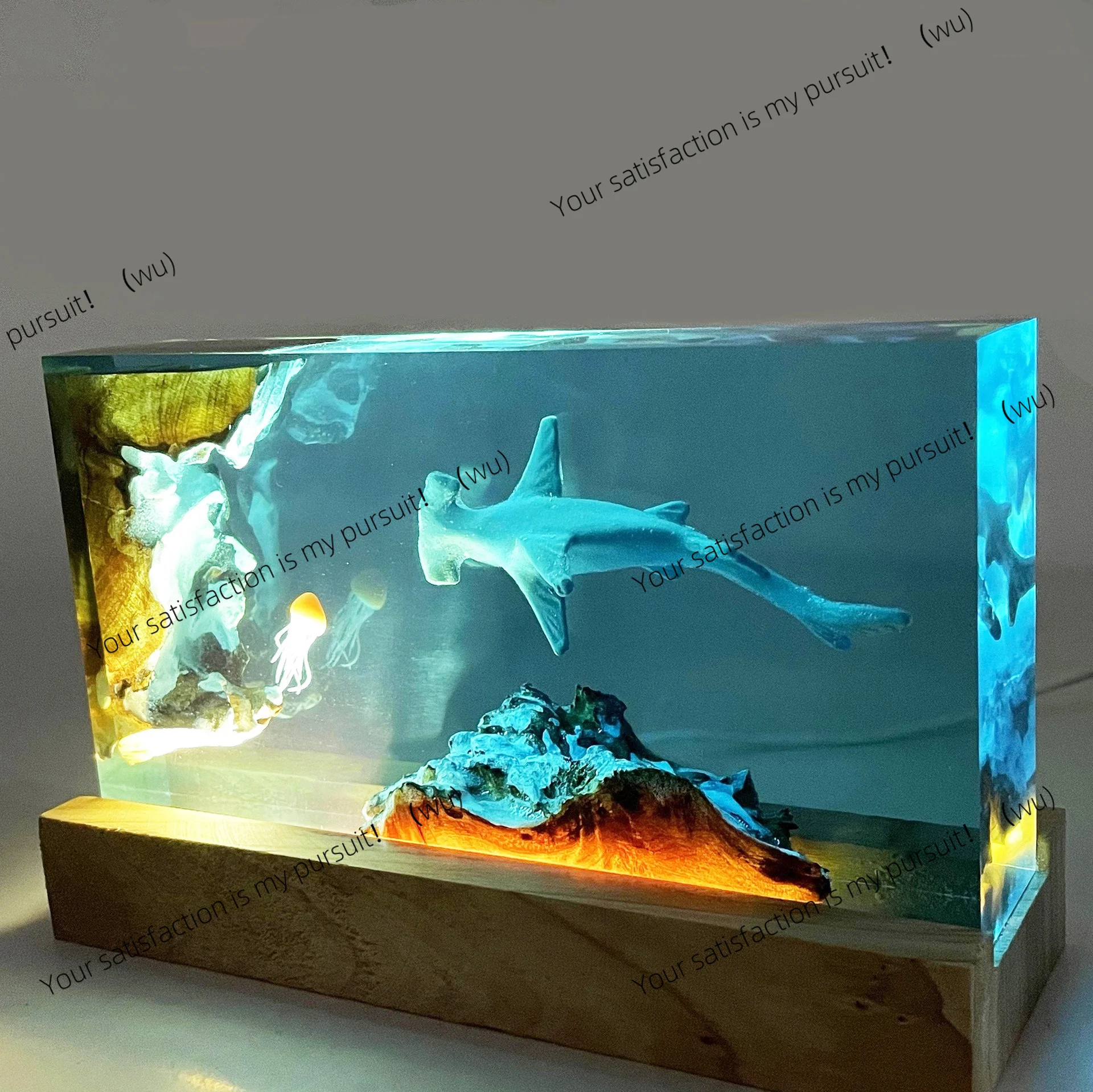 for Handmade Jellyfish Resin Night Light Personalized Desktop Ornament Home Decor Christmas Gift
