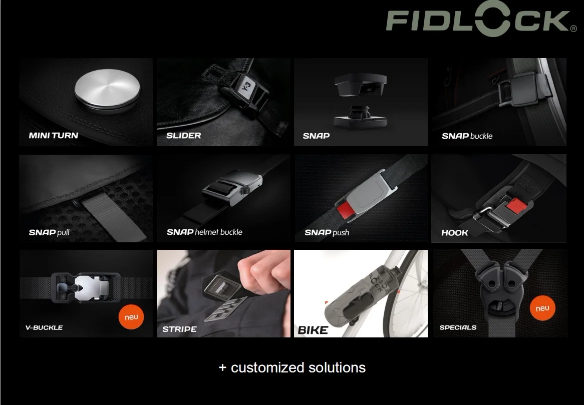 Fidlock luggage/clothing/outdoor magnetic fasteners with customizable sizes - SNAPBuckleFlat25