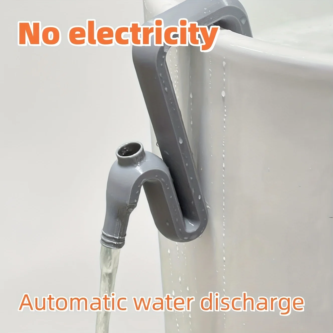 

1pc - Rainwater Diversion and Overflow Pipe Solution, Self-Priming Siphon Kit for Easy Automatic Drainage & Filling