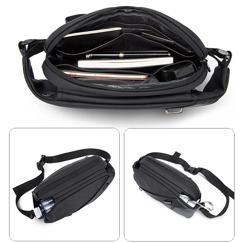 Bange Grote Capaciteit Waterdichte Multifunctionele Crossbody Tas Mannen Schoudertas Mannelijke Sling Borst Tassen Voor Taille Riem Matching