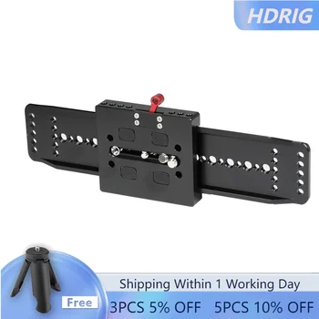 HDRIG 표준 ARRI 도브테일 브릿지 슬레드 플레이트 및 퀵 릴리스 베이스 플레이트, DSLR 카메라 및 DV 캠코더용, 12 인치