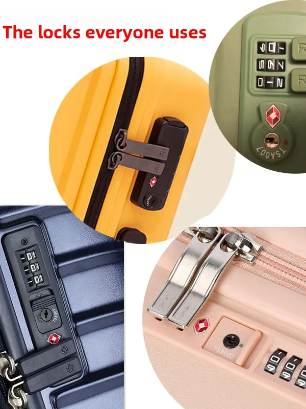Travel Lage Zipper Password Lo TSA Approved Carry on Bag Fixed Lo Suitcase Password Lo for Outdoor Cam